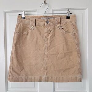 Old Navy 2009 Tan Corduroy Mini Skirt Size 2